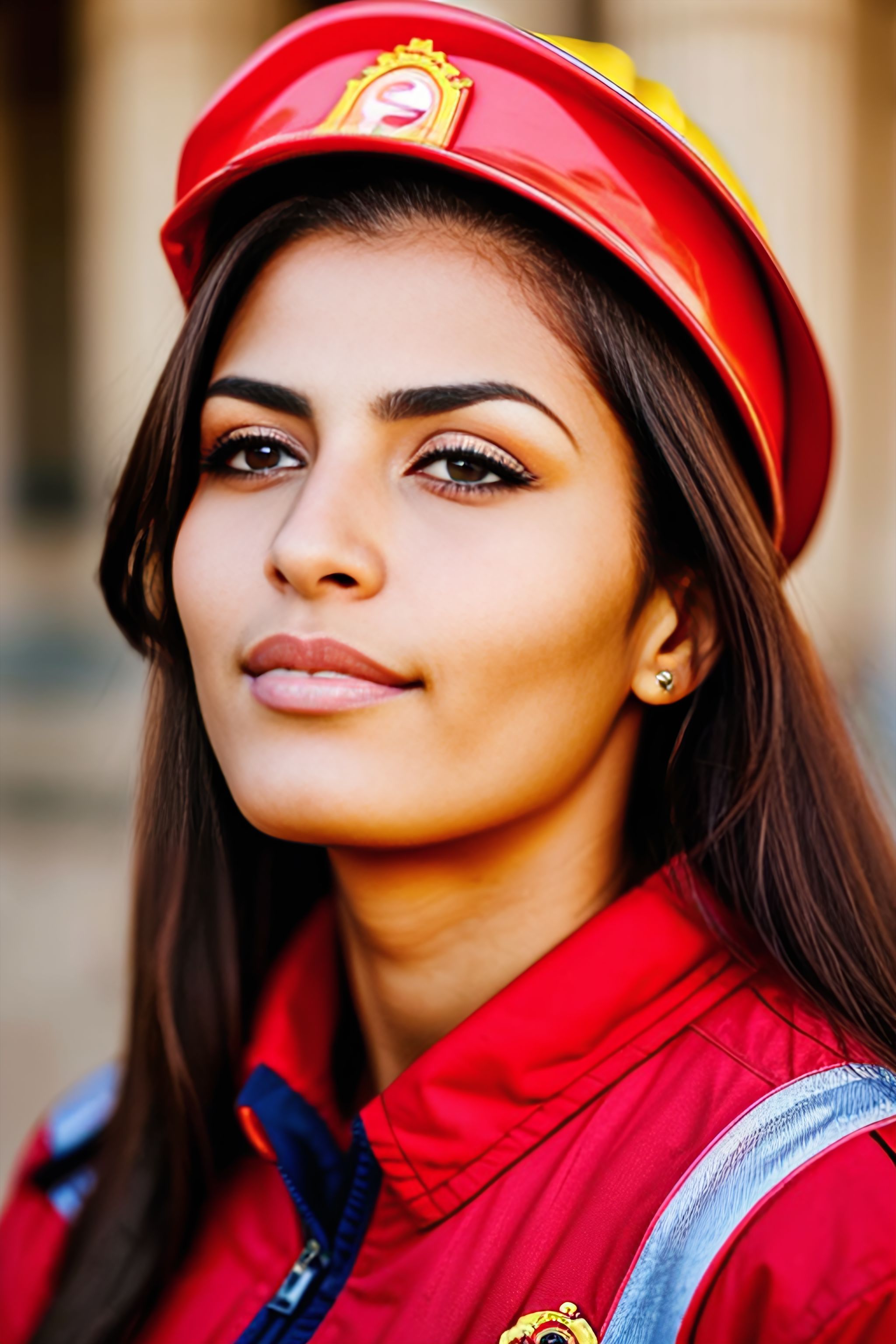 Portrait generated with Stable Diffusion.